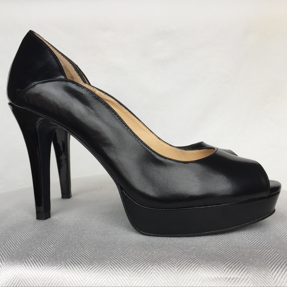 Gianni Bini "Andrea" Black OT Platform Pumps